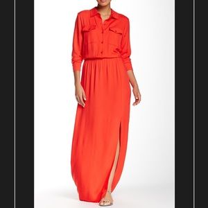 Splendid Maxi Shirt Dress in Paprika