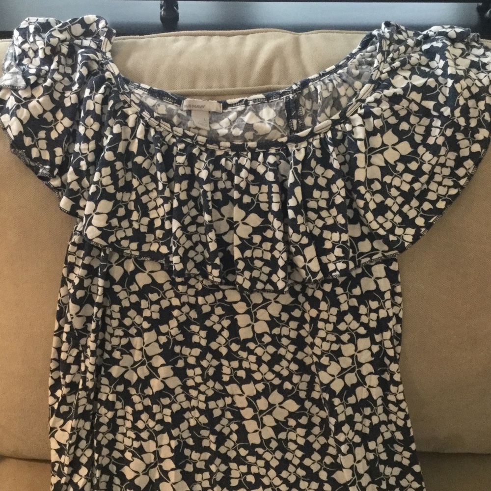 Blue and white cotton shirt