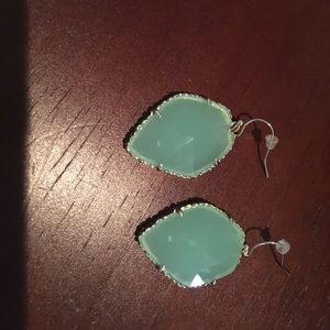 light blue/green kendra scott earrings NEVER WORN
