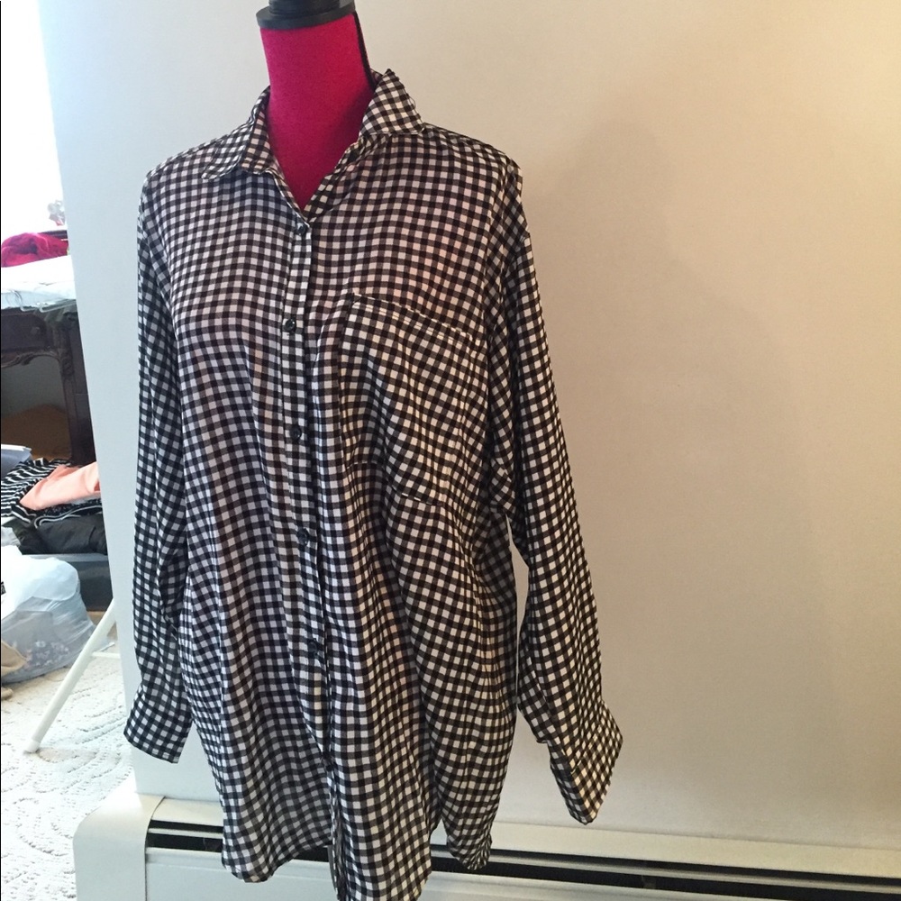 Boohoo Gingham Button Down