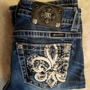 Miss Me jeans lace and leather