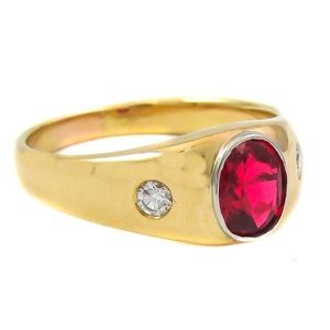 Tiffany & Co. Rare Red Spinel Gold Ring