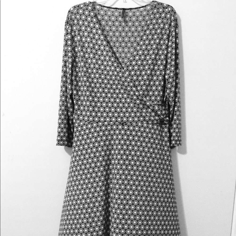 black and white dress