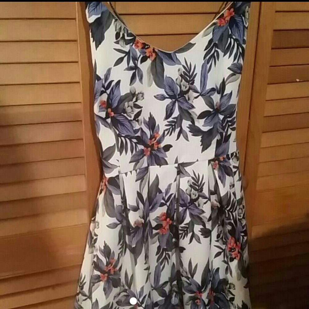 Gorgeous floral open back boutique dress