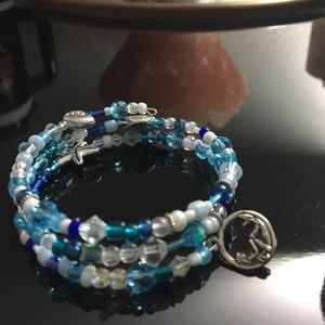 5 for $10 Handmade mermaid memory wire bracelet