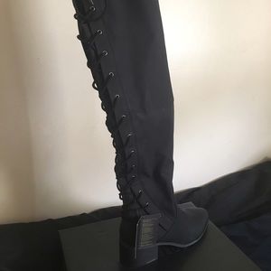 Forever 21 Knee High Lace Up Boots