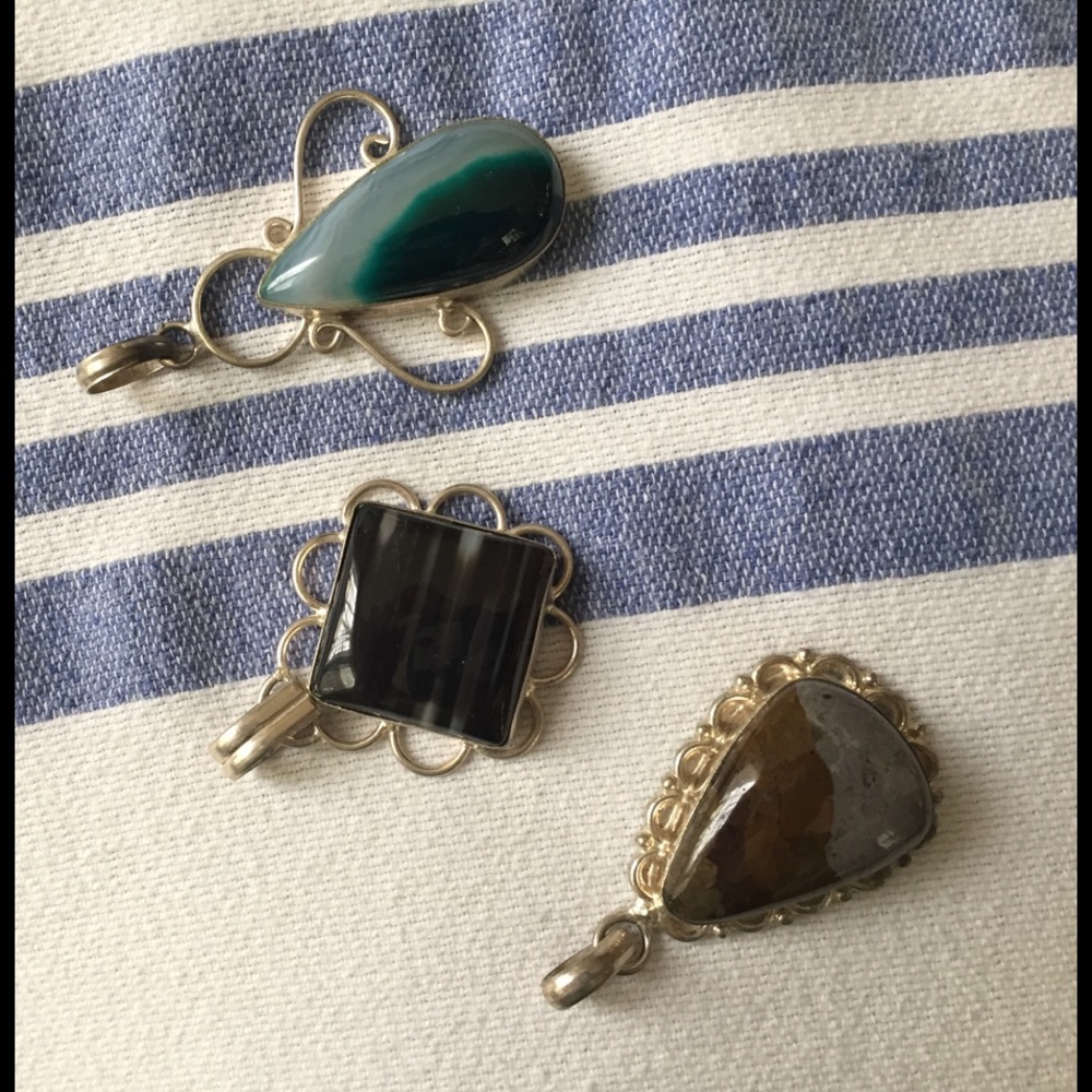 Sterling Silver 925 Medium Intricate Pendants