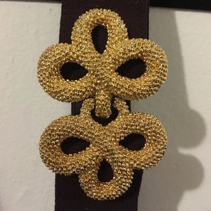 Vintage belt with gold buckle