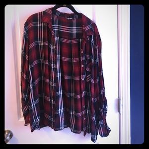 Plaid Button Down top