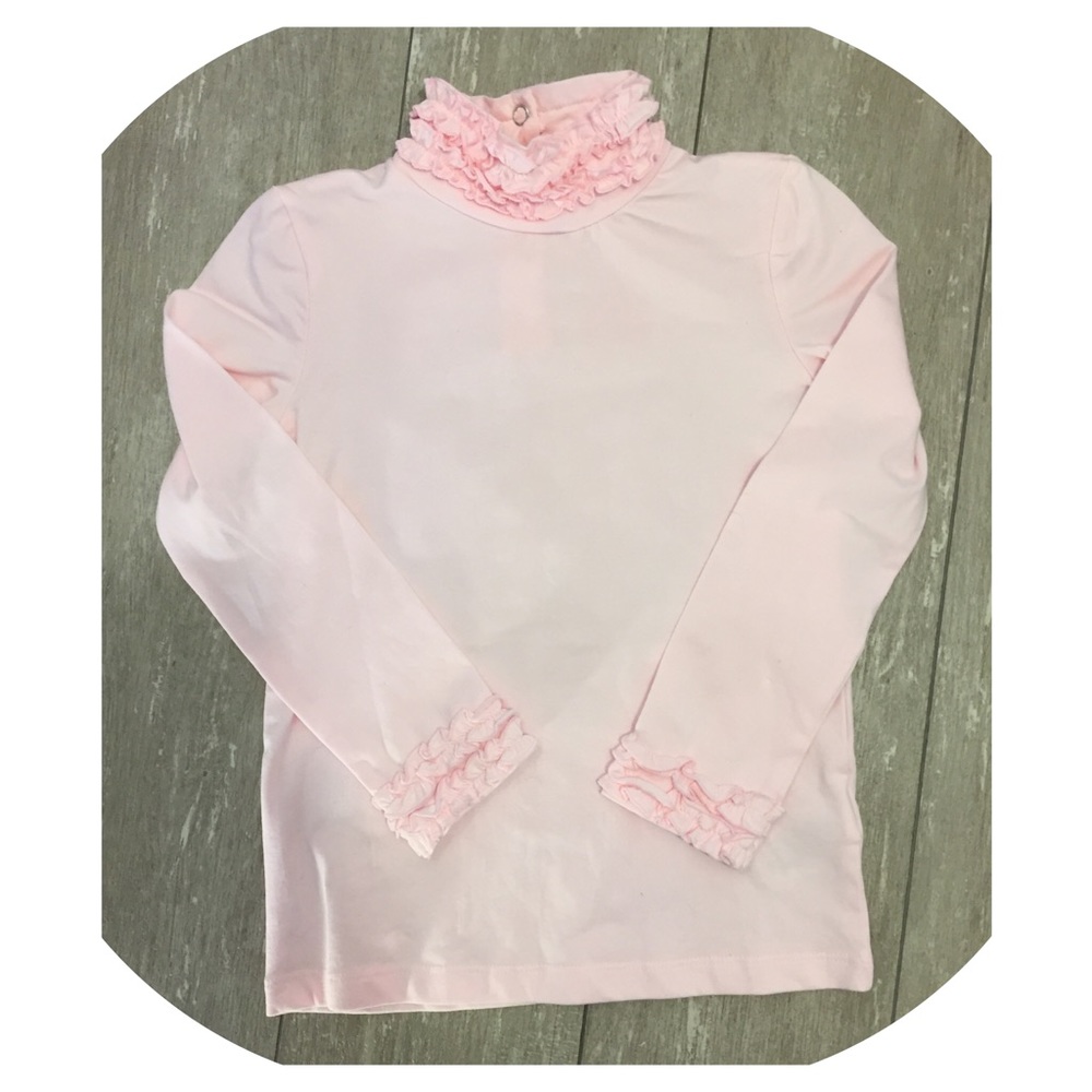 Pink Ruffled Turtleneck