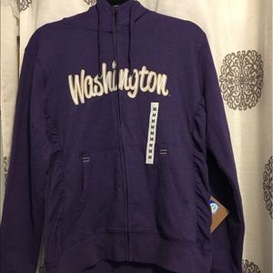 University of Washington hoodie with synched side