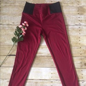 Maroon Leggings - High Weist