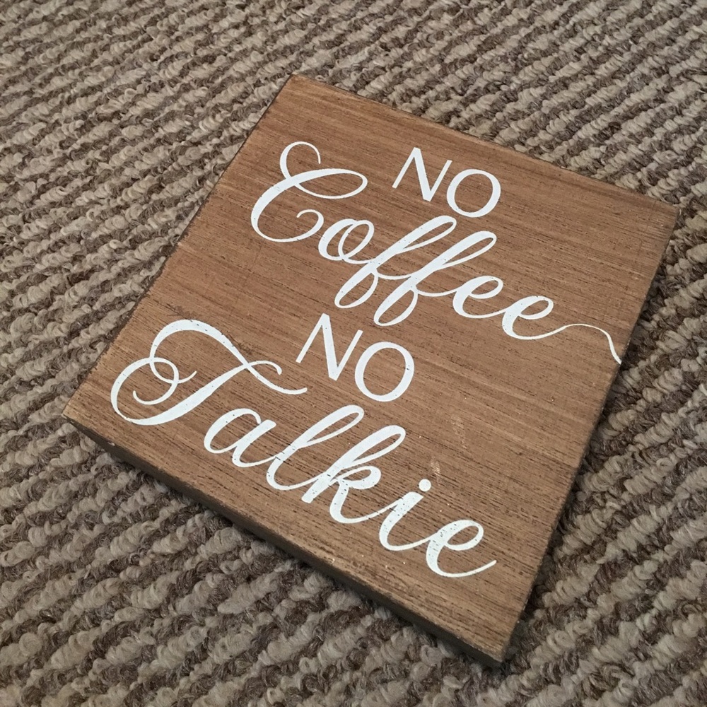 6X6 Coffee plaque