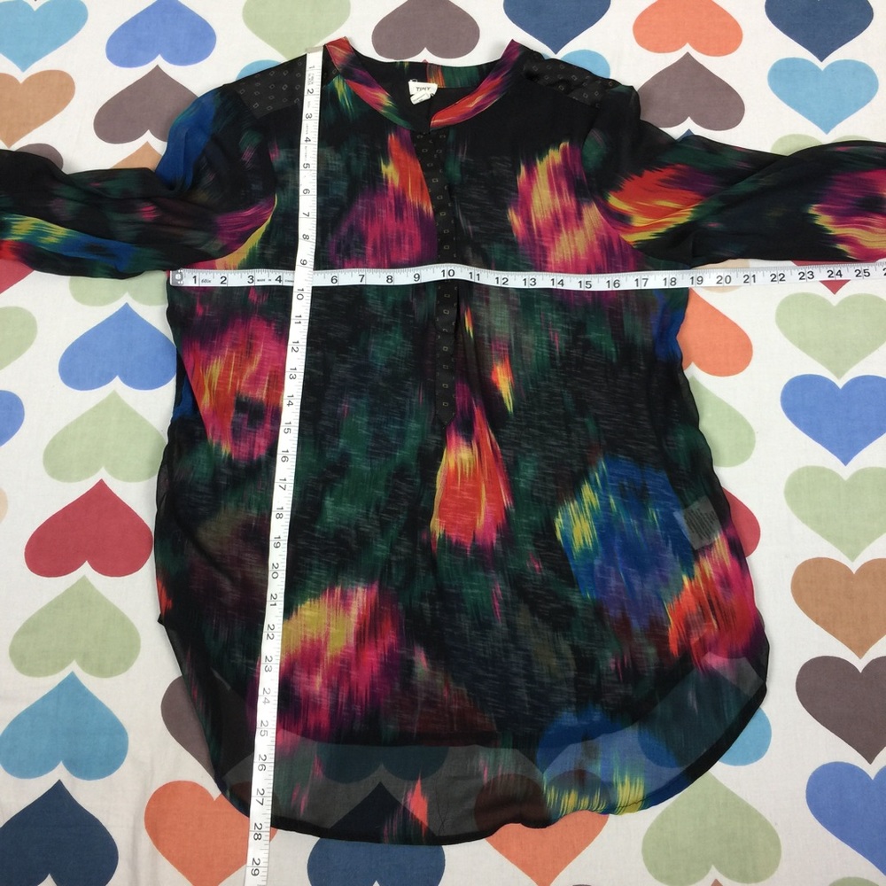 πTINY Anthropologie watercolor flower blouse - Picture 7 of 8