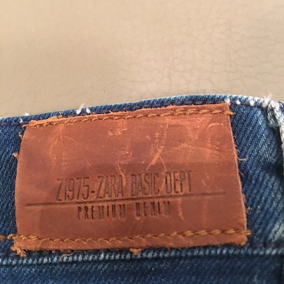 NWOT Zara jean skirt knee length size L - Picture 3 of 4