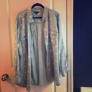 Denim Star printed button down