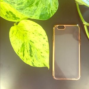 Rose Gold /clear phone case