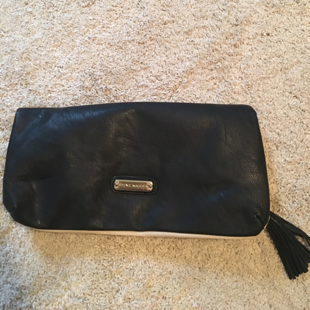 Steve Madden Folded Tassel Clutch