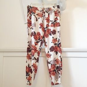 Floral Jogger-Style Pants