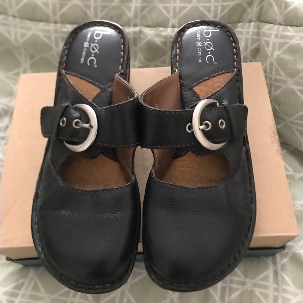 Slip on black shoes