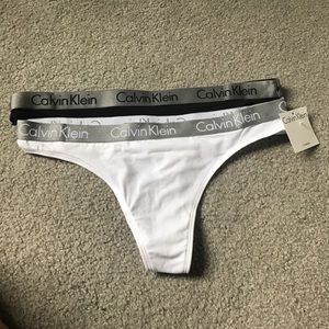 Black and White Calvin Klein Thong