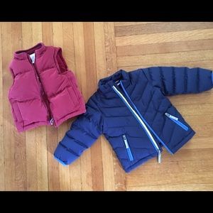 Hanna Anderson Down coat, plus warm vest, 3T