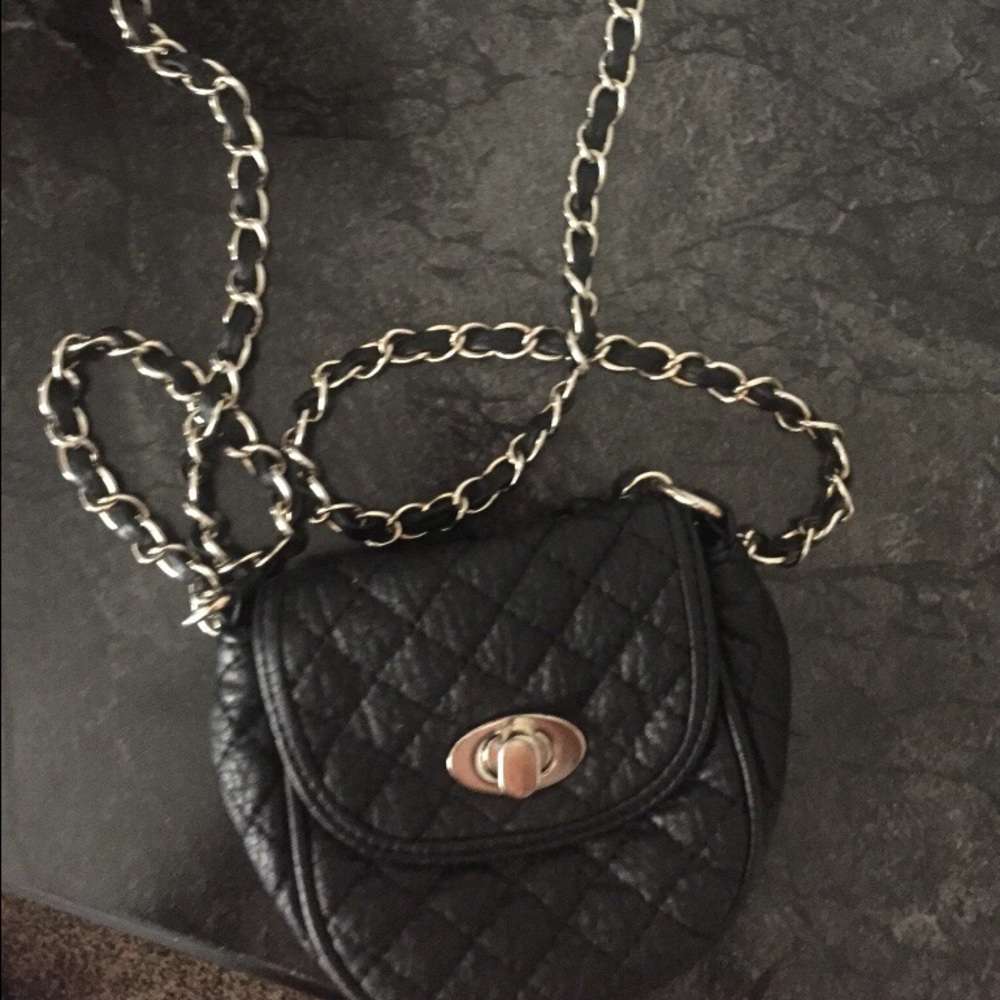 Black Crossbody Quilt Purse
