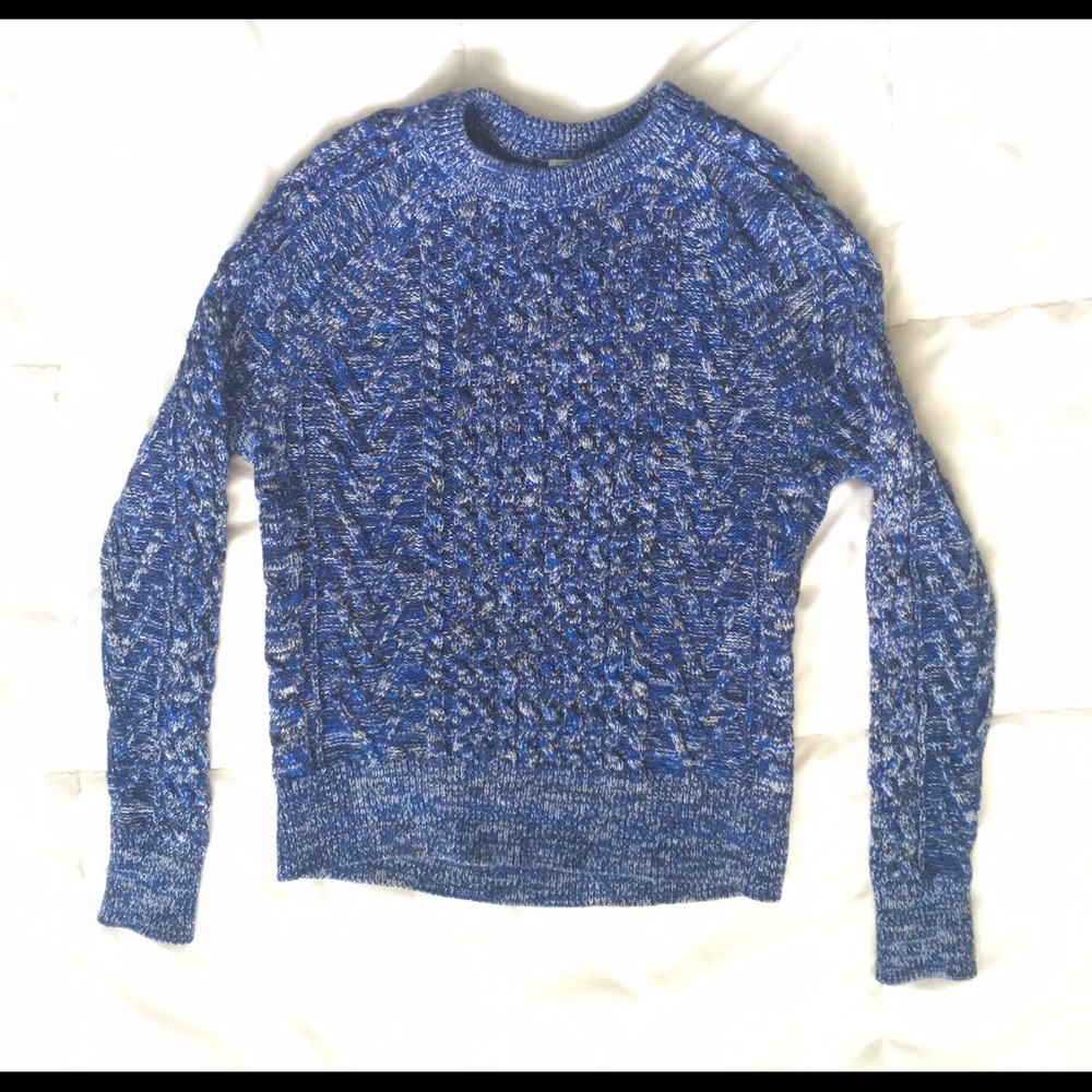 Gap blue cable knit sweater