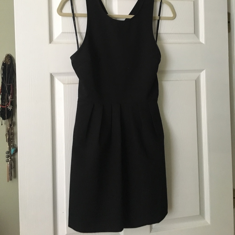 Open back black dress