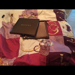 Authentic vintage Gucci scarf in box, never used