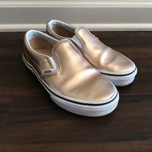 Girls Rose Gold Vans