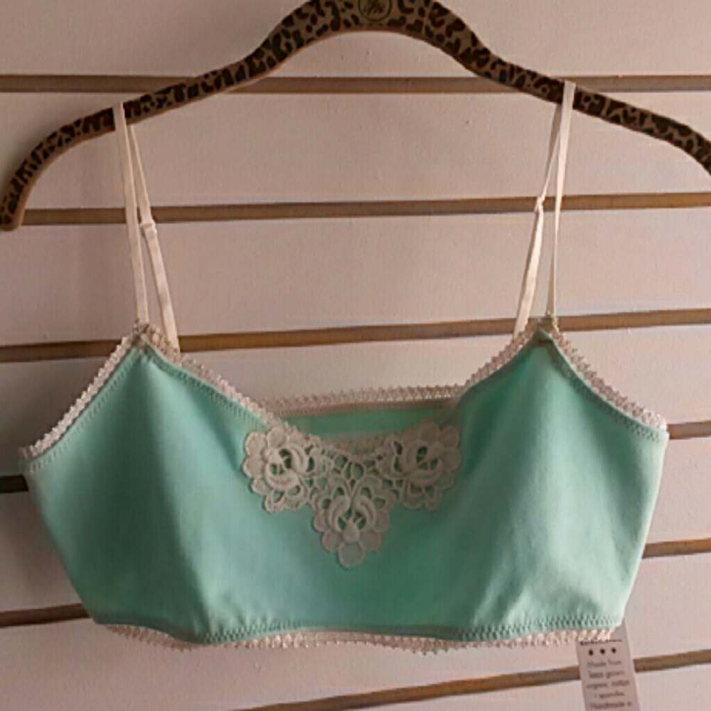 Organic cotton bralette NWT made in USA