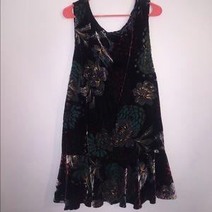 FREE PEOPLE velvet burnout mini dress medium