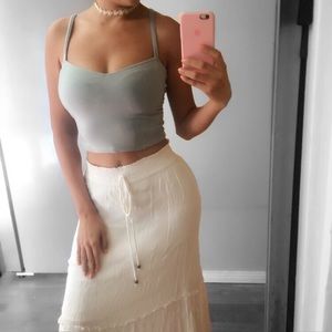 Ribbed cage back Tiffany crop top🐬