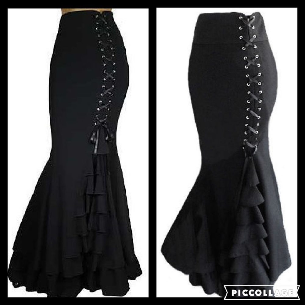 Long Mermaid Corset Skirt