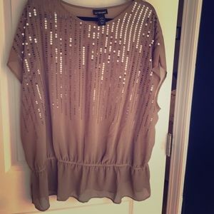 Mocha Sequined blouse