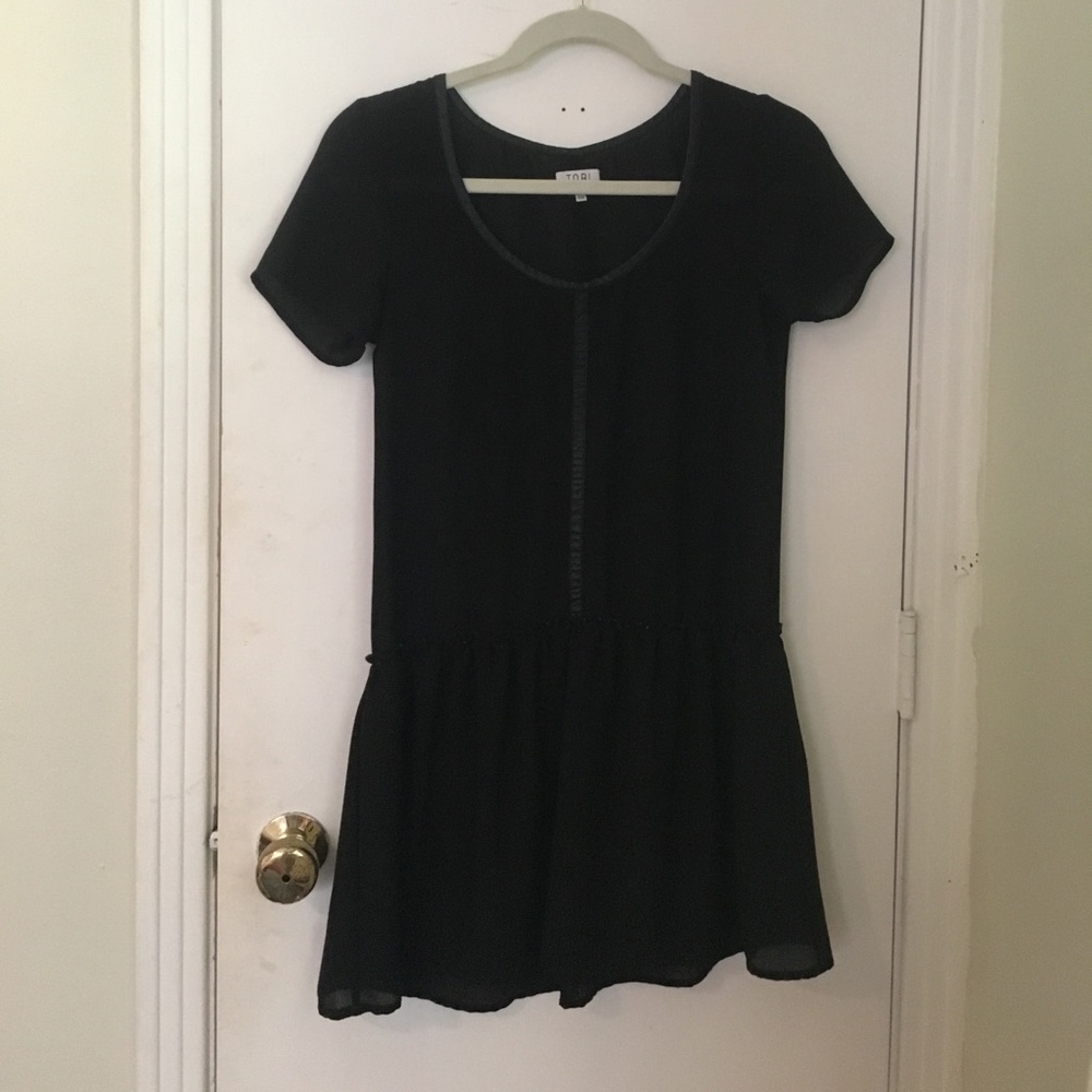 Black mini dress