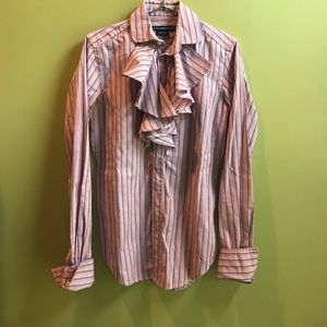 NWT Ralph Lauren Sport Ruffle Button Down