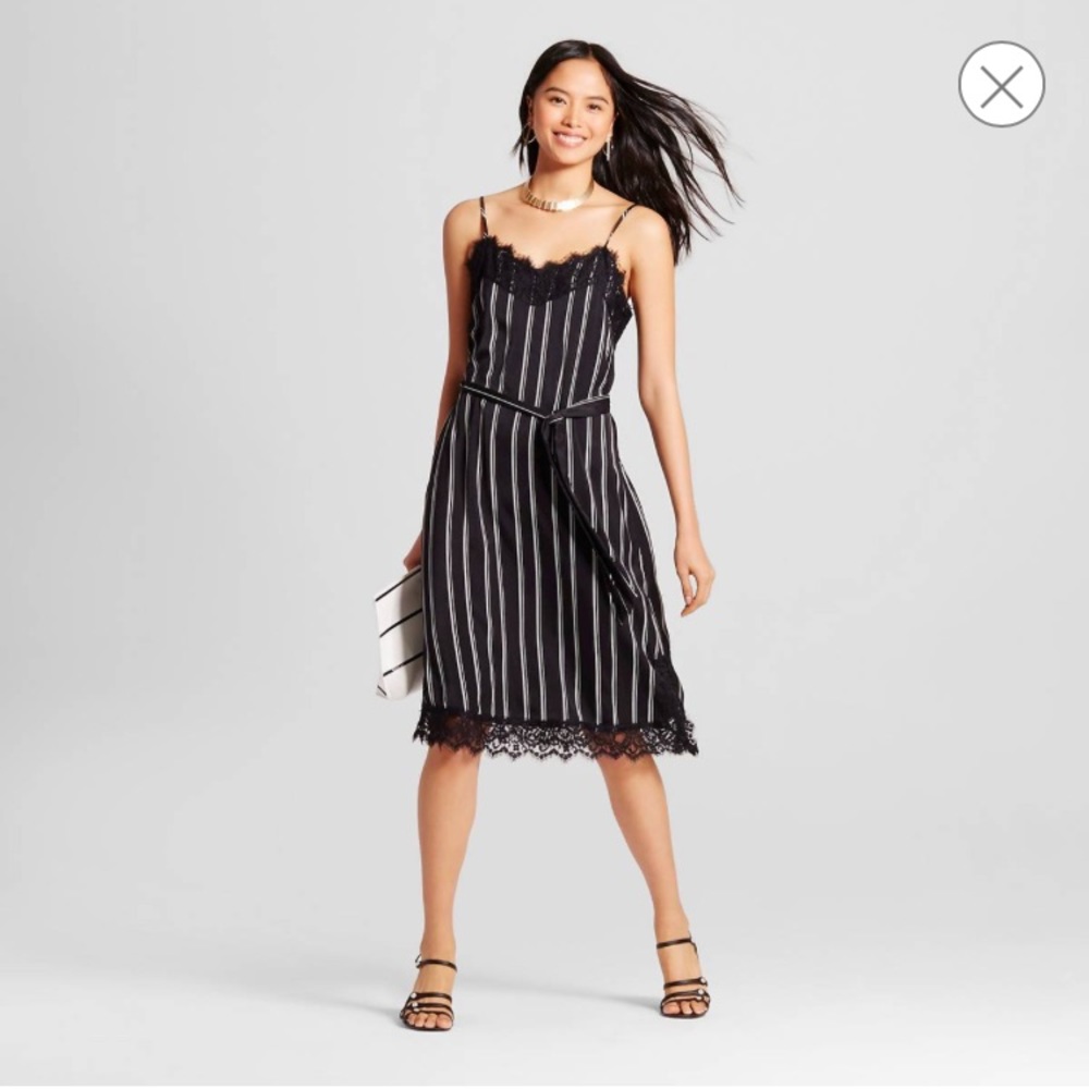 Black slip dress