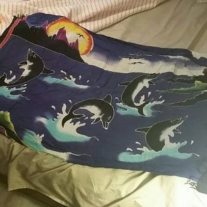 Dolphin sarong with fring detail