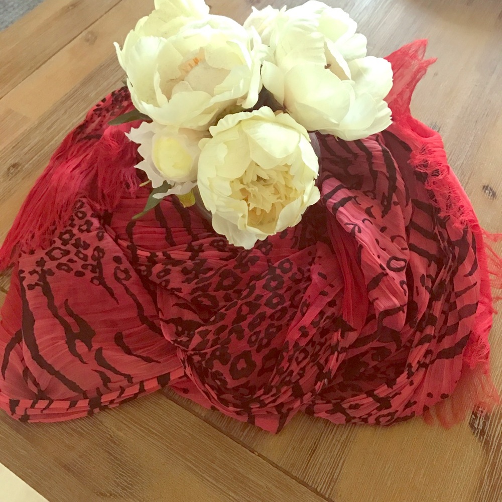 Pink Animal print scarf 💕
