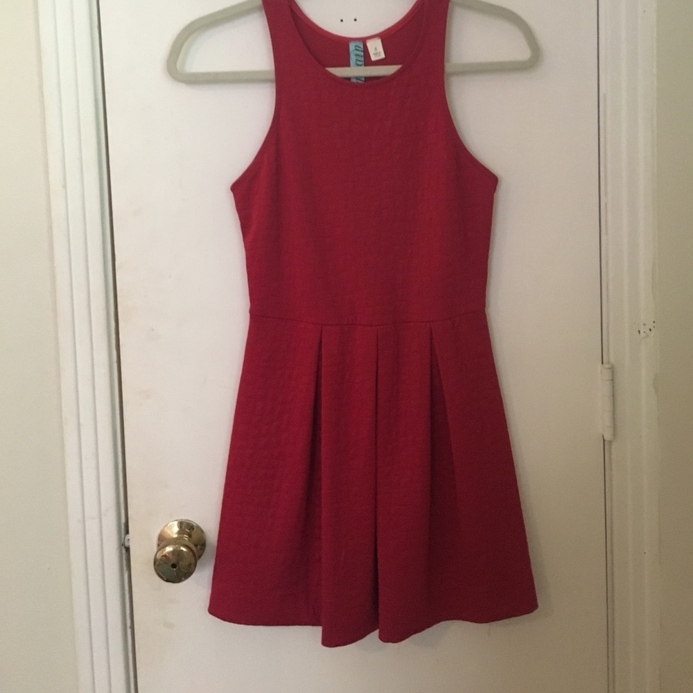 Red mini dress