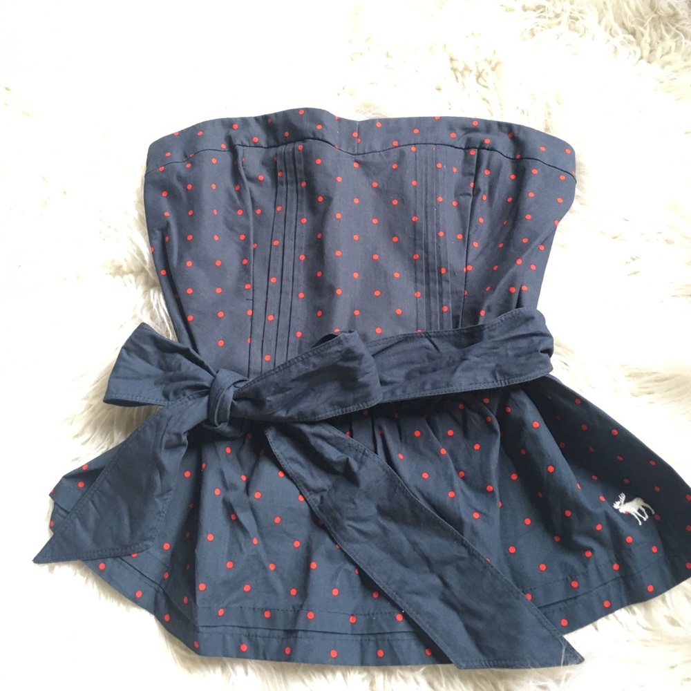 Abercrombie & Fitch Peplum Top with Tie