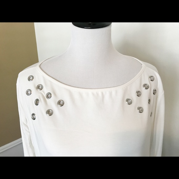 Peck & Peck Curvy Couture Knit Top White NWT - Picture 2 of 8