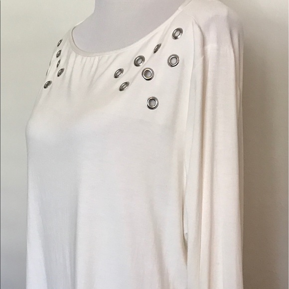Peck & Peck Curvy Couture Knit Top White NWT - Picture 4 of 8
