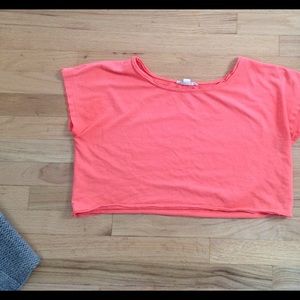Bright pink crop top