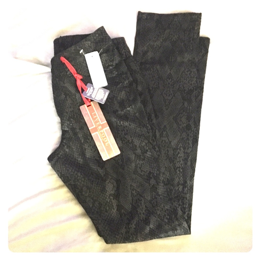 Liverpool snake print black jeans