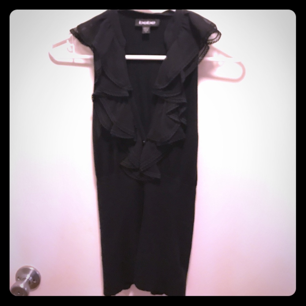 Ruffle front sweater