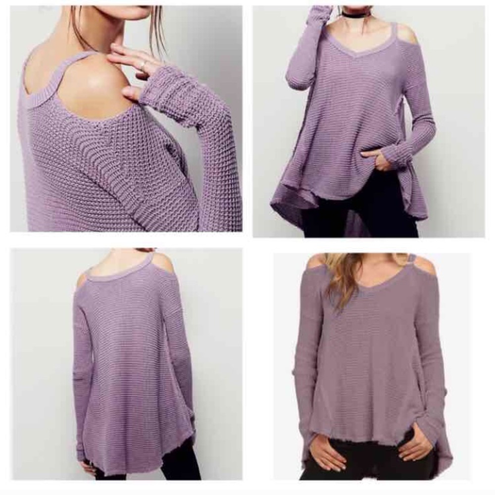 NWT free people cold shoulder top