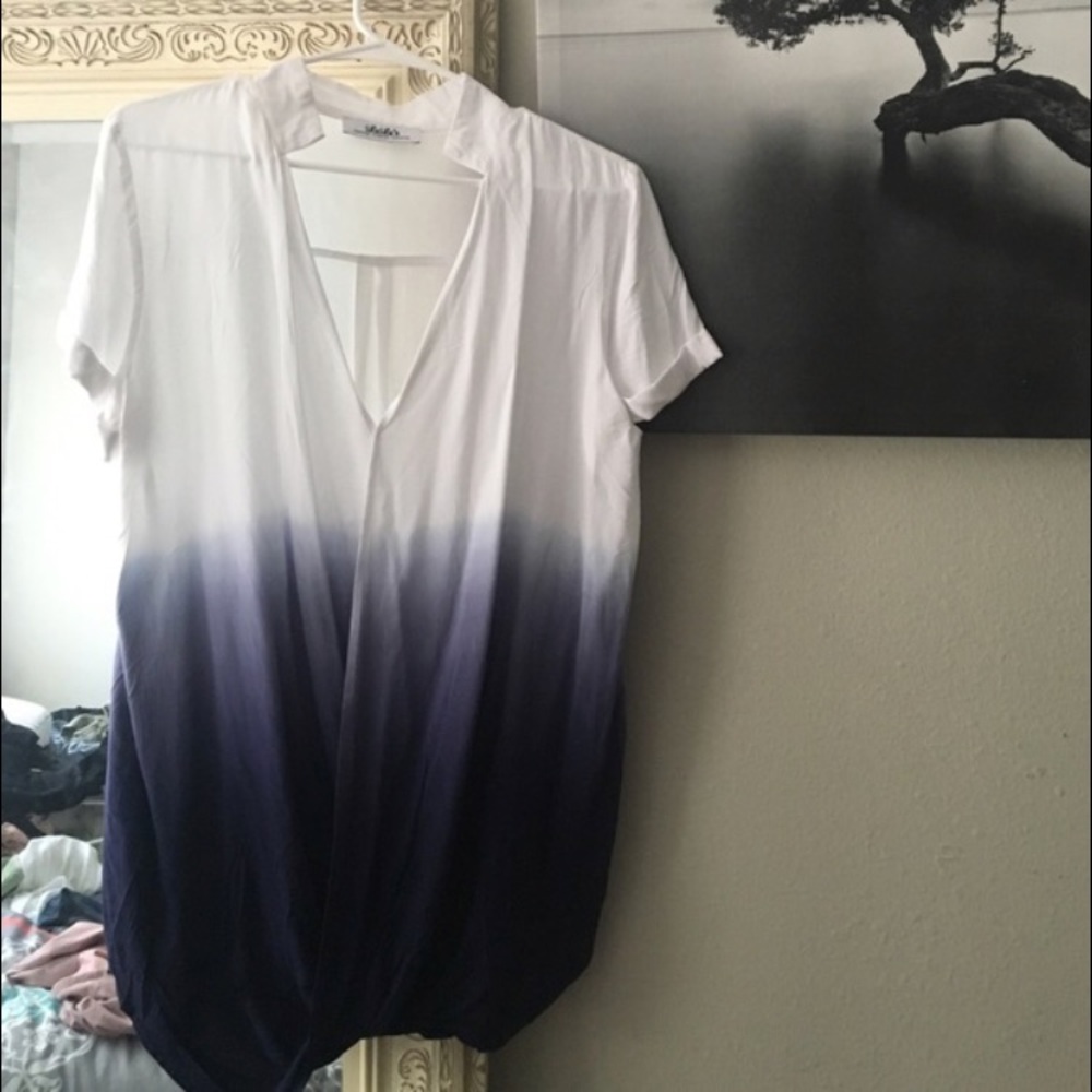 Lulu's white and blue ombré dress